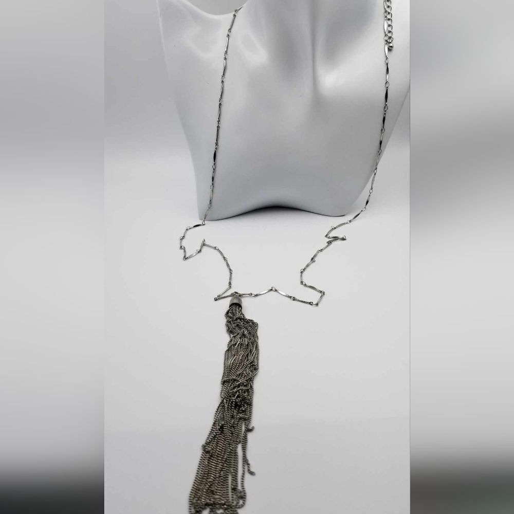 Forever 21 The‎ guards lover Metallic tassel chain necklace N0117